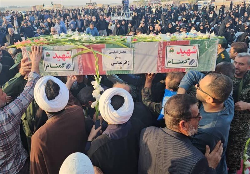 تشییع و دفن شهید گمنام در دشتی